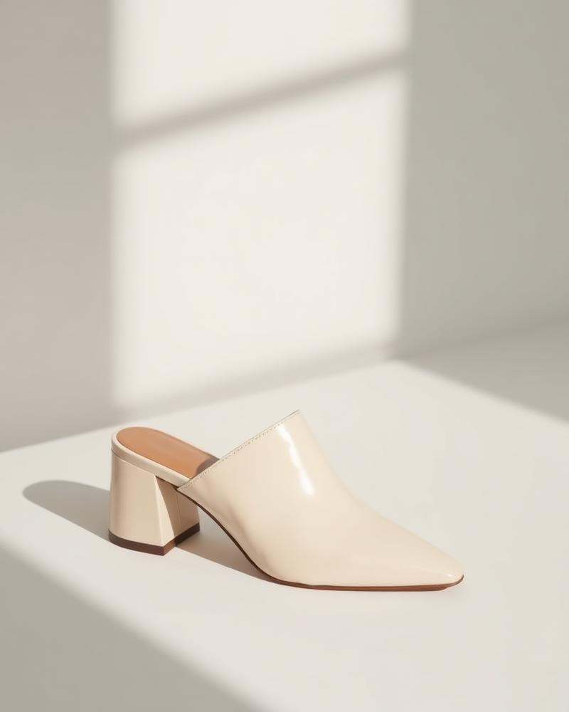 Mule Salto Bloco Cream